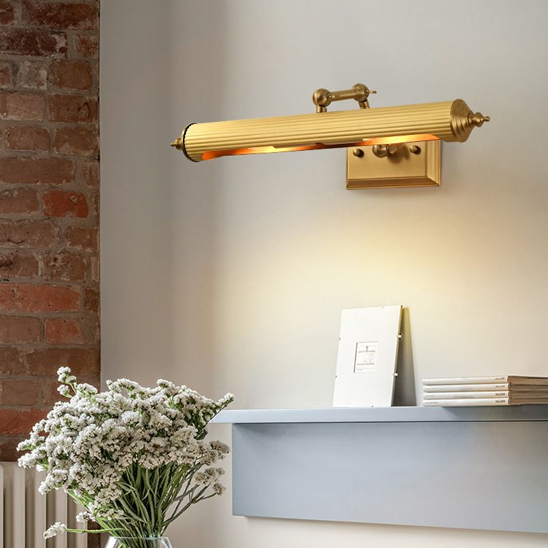 Solid Brass Bath Bar Post Modern 2 - Light Bathroom Vanity Lighting in Black / Gold