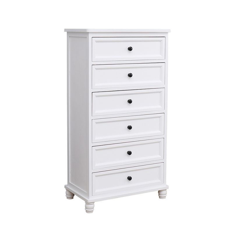 13.8" W Vertical Chest Solid Wood White Storage Chest with Drawers