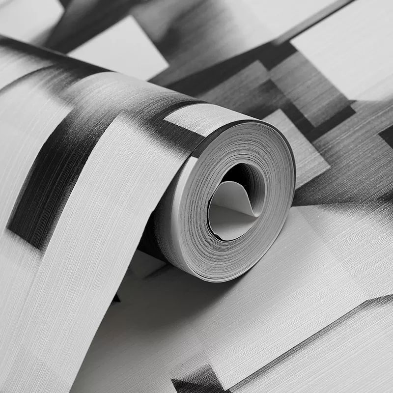 Water-Resistant Overlapped Cube Wallpaper Non-Pasted 3D Print PVC Wall Decor