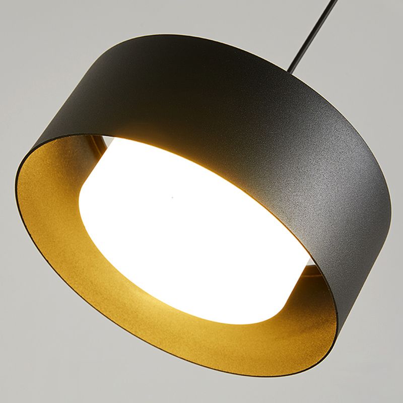 Simplicity Drum Shaped Hanging Pendant Light Metal LED Bedroom Down Lighting Pendant