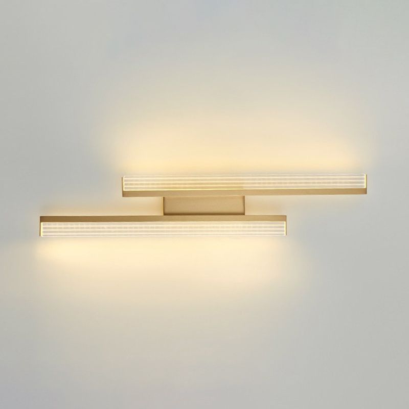 2-Light Linear Wall Light Modern Metal Wall Lights for Living Room
