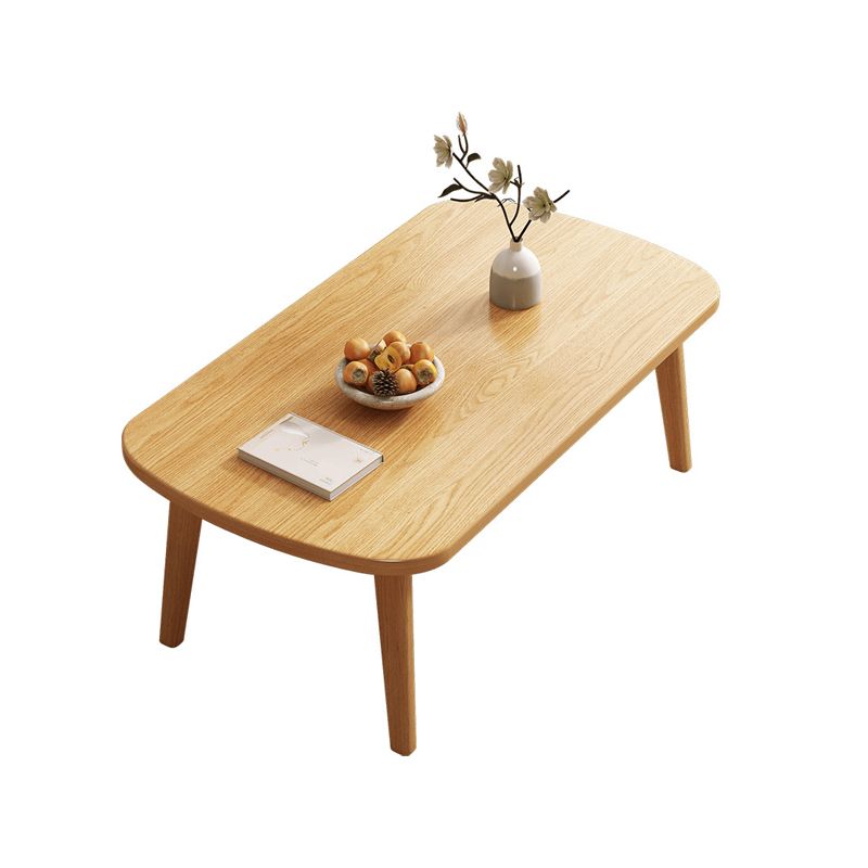 17.7" Tall Rectangular Wood Table Top 4 Legs Coffee Table for Living Room