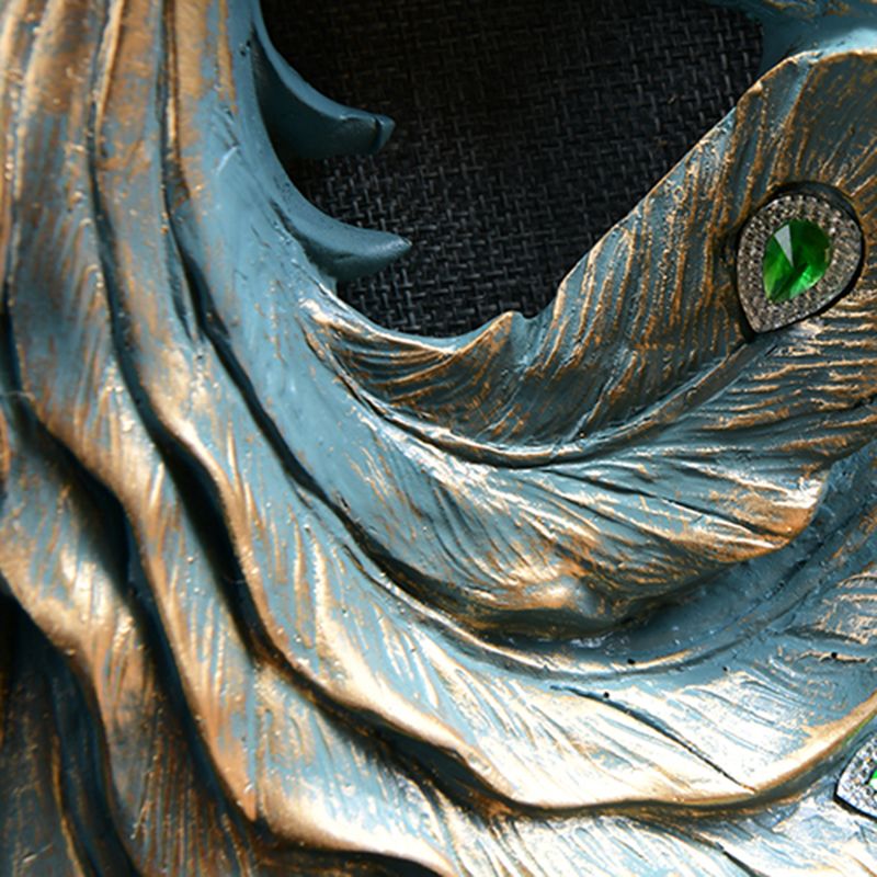 1 Light Living Room Wall Sconce Vintage Bronze Wall Lamp with Phenix Resin Design toward Right/Left