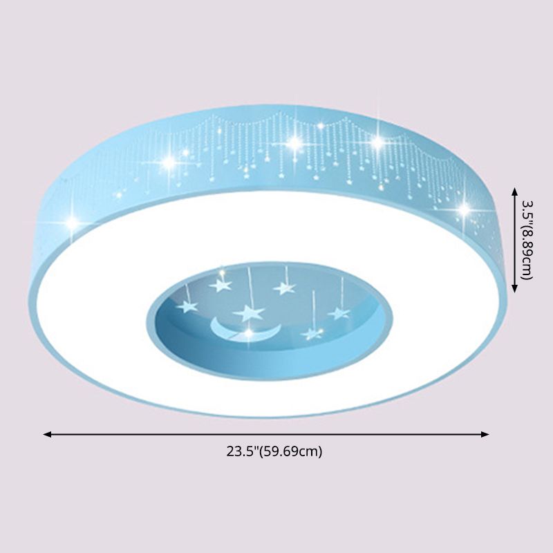 Circular Flush Mount Light Fixture Kids Acrylic Flush Mount