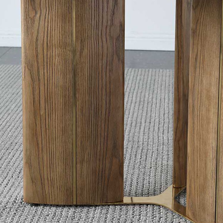 Modern 1/4/5/7 Pieces Dining Sintered Stone Dining Table Set with Wooden Legs for Kitchen