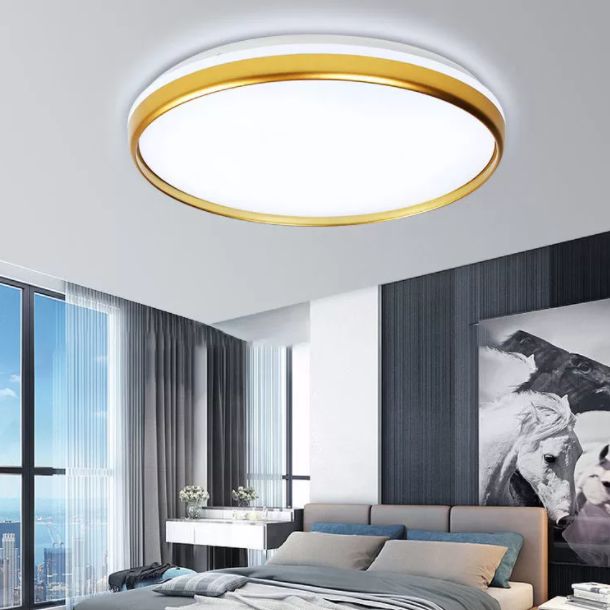Round Led Flush Mount Ceiling Light Modern Minimalist Macaron Style Living Room Bedroom Corridor Balcony Aisle Energy-saving Lighting