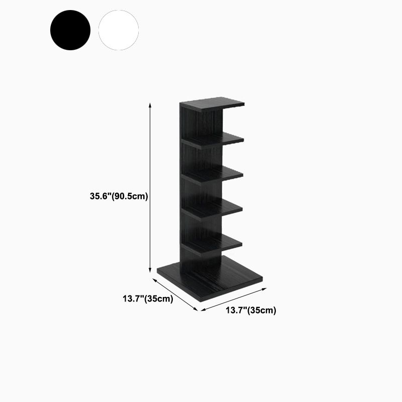 Vertical with Shelves Shelf Bookcase Stackable Engineered Wood Bookcase 13.8" Wide