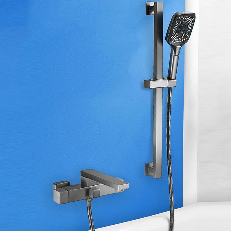 Wall Mounted MetalTub Filler Double Handles Wall Mounted Faucet