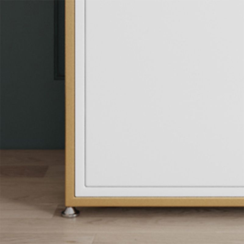 Glam Metal Shelf Bookcase Open Back Bookshelf for Study Room