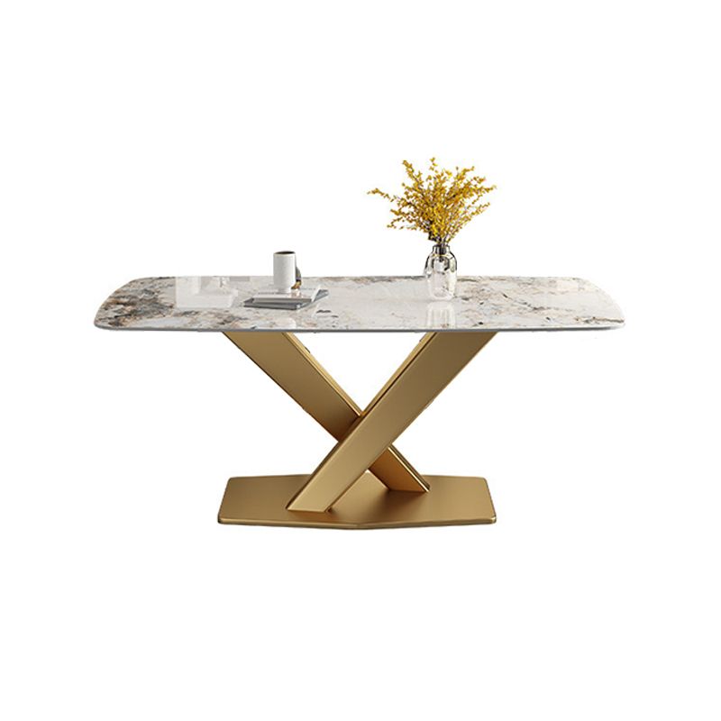 Traditional Luxury Dining Table Sintered Stone Dining Table for Kitchen