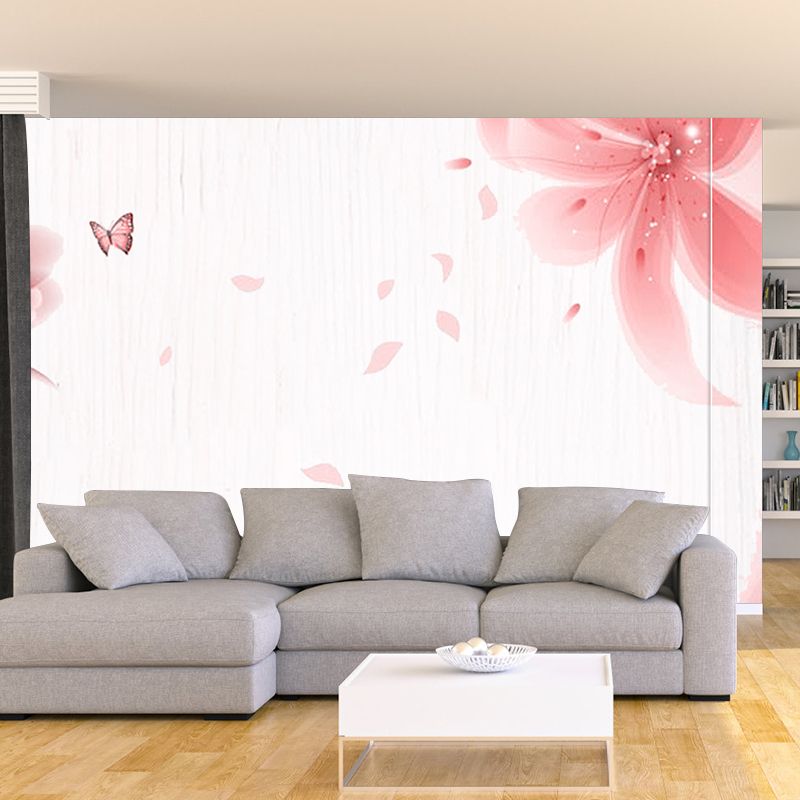 Illustration Stain Resistant Mural Wallpaper Plant Decoration Living Room Wall Mural