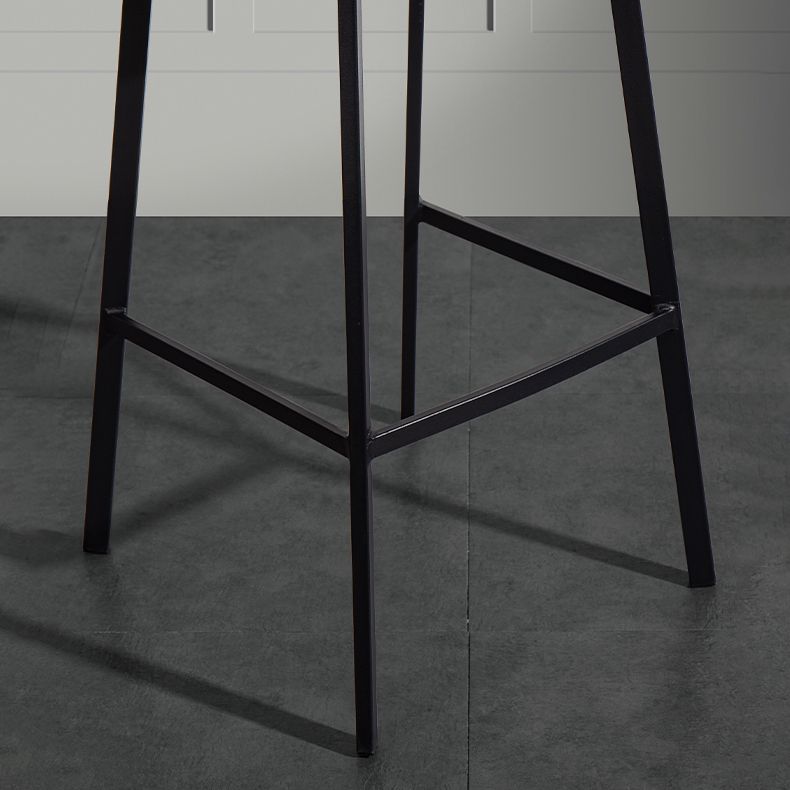 Metal Scandinavian Dining Room Armless Stool Low Back Bar Stool