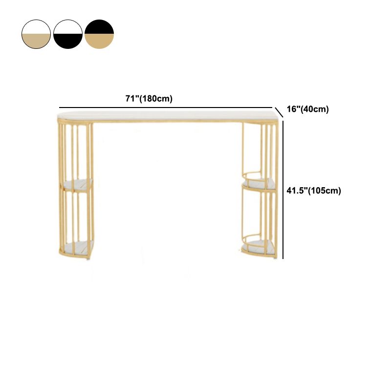 Indoor Oval Pub Dining Set 1/2/3 Pieces Stone and Metal Pub Set with Storage