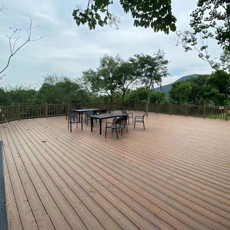 Modern Side Trim Piece Engineered Wire brushed Hardwood Deck Tiles