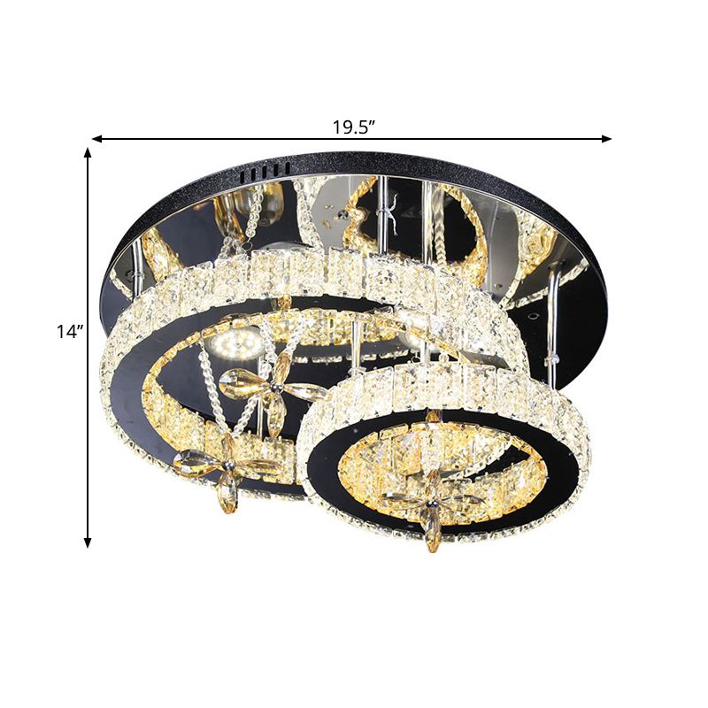 LED CHROME LED COUCLE LAMPE MODERNISME COUPE CRISTAL ÉCLAINEMENT SEMI MONT