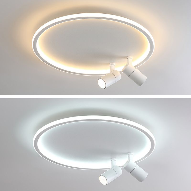 Eenvoud-Stijl Cirkel Flush Mount Verlichting Metaal LED Slaapkamer Plafond Licht Profiel