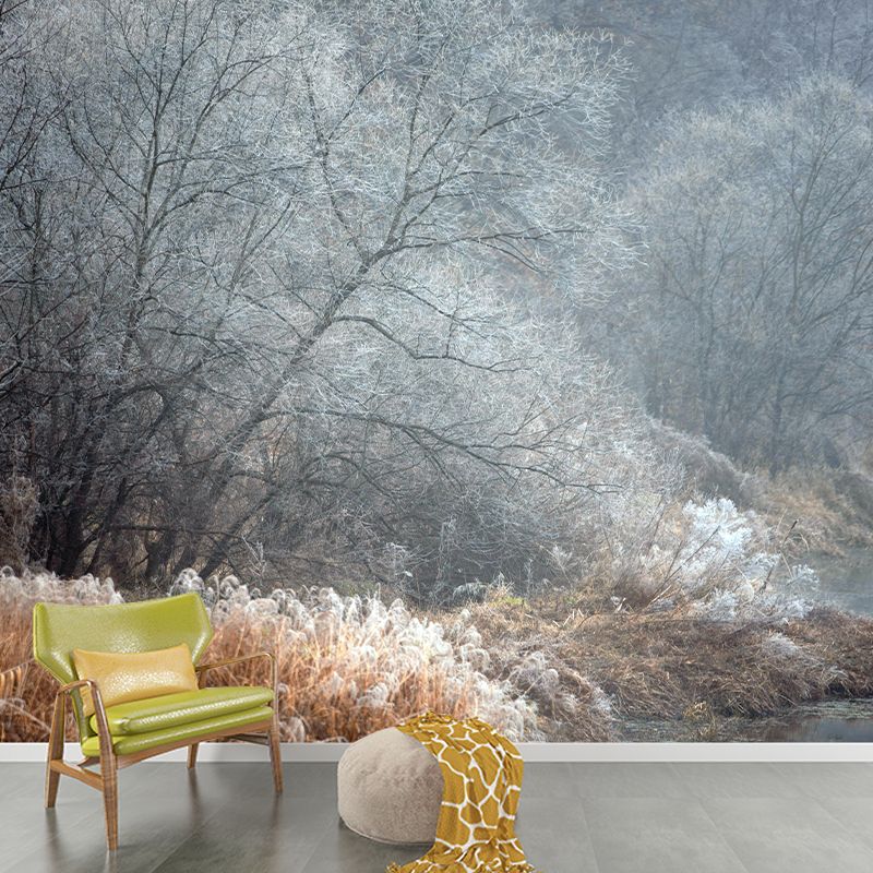 Contemporary Photography Style Forest Mural Wallpaper Mildew Resistant for Wall Decor