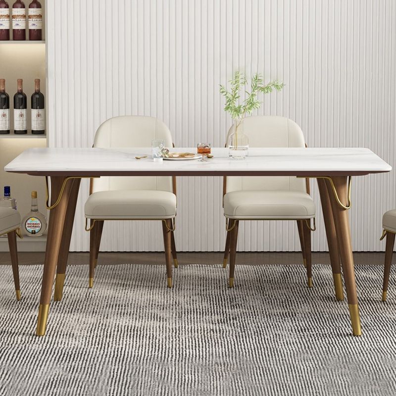 Chaises de salle à manger en bois de style nordique, chaise Parsons sans accoudoirs pour restaurant (lot de 2)