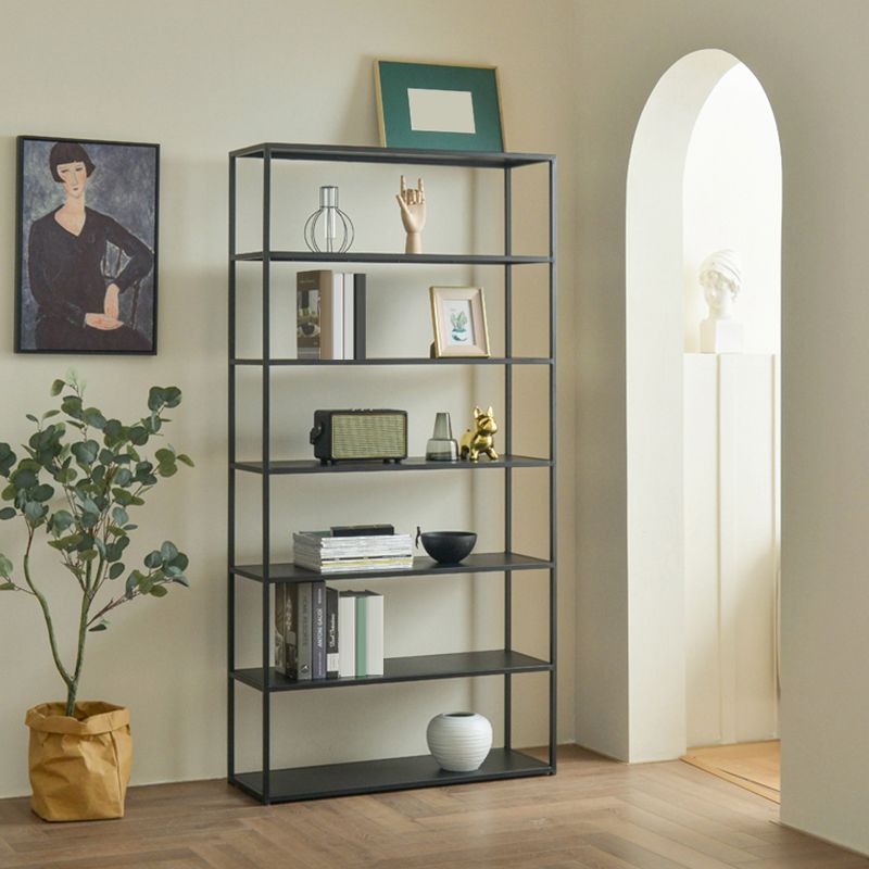 Industrial Style 5-Shelf Bookshelf Open Shelf Bookcase for Home Office