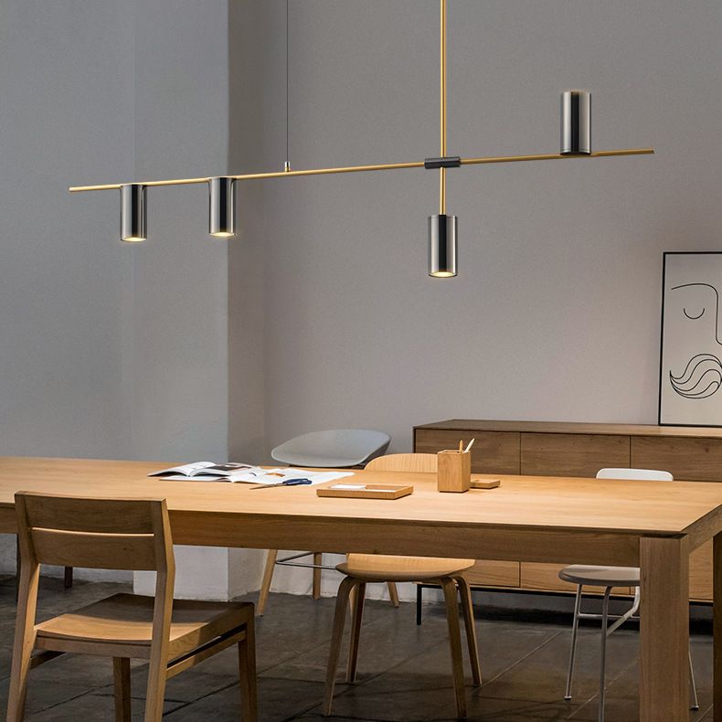 Cylinder Island Lighting Fixtures Contemporary Metal Island Lighting Ideas for Kitchen