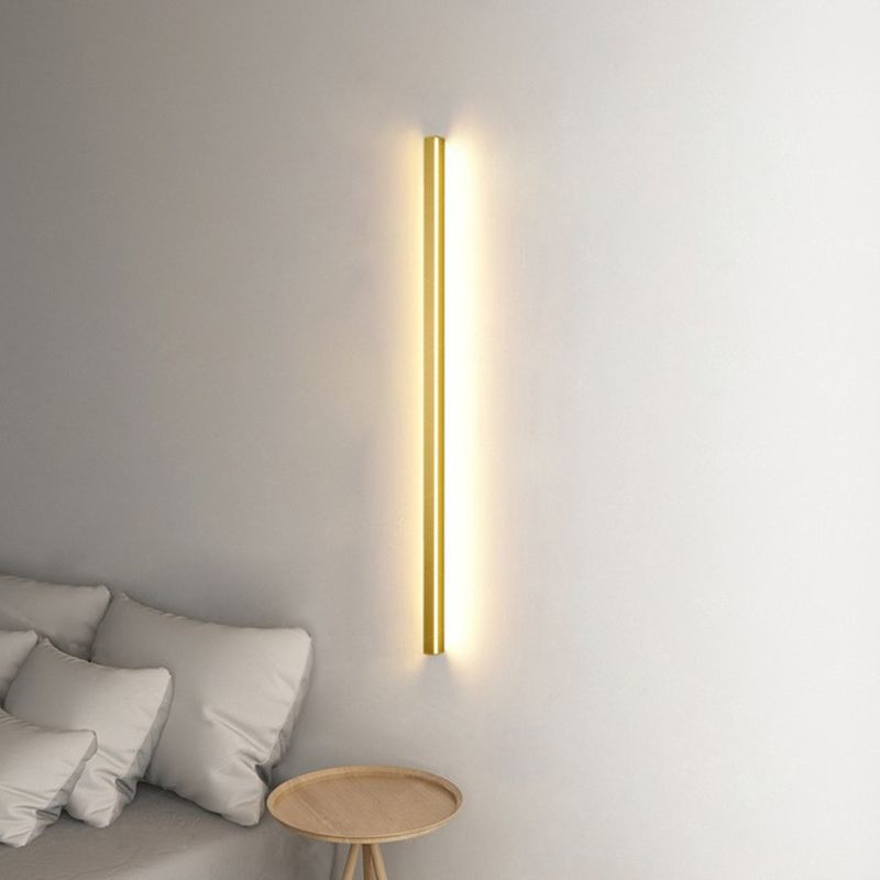 Linear Shape Metal Wall Light Modern Style 1 Light Wall Sconce Light