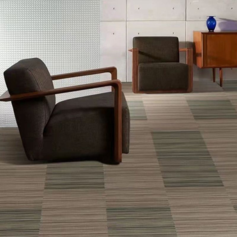 Carpet Tile Non-Skid Fade Resistant Geometry Self Peel and Stick Carpet Tiles Living Room