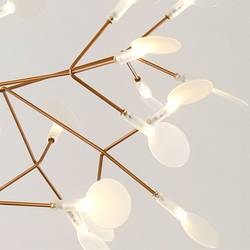 Candeliers modernos para accesorios de iluminación de araña redonda de vestíbulo con sombra acrílica