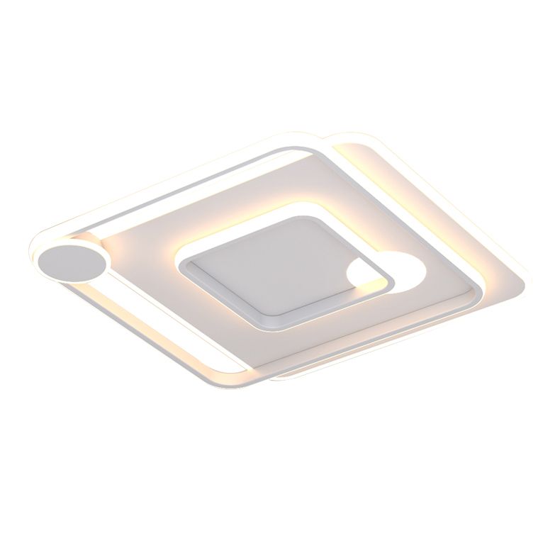 Nórdico de techo cuadrado de luz de techo de LED de metal cerca de techo de iluminación fija en blanco