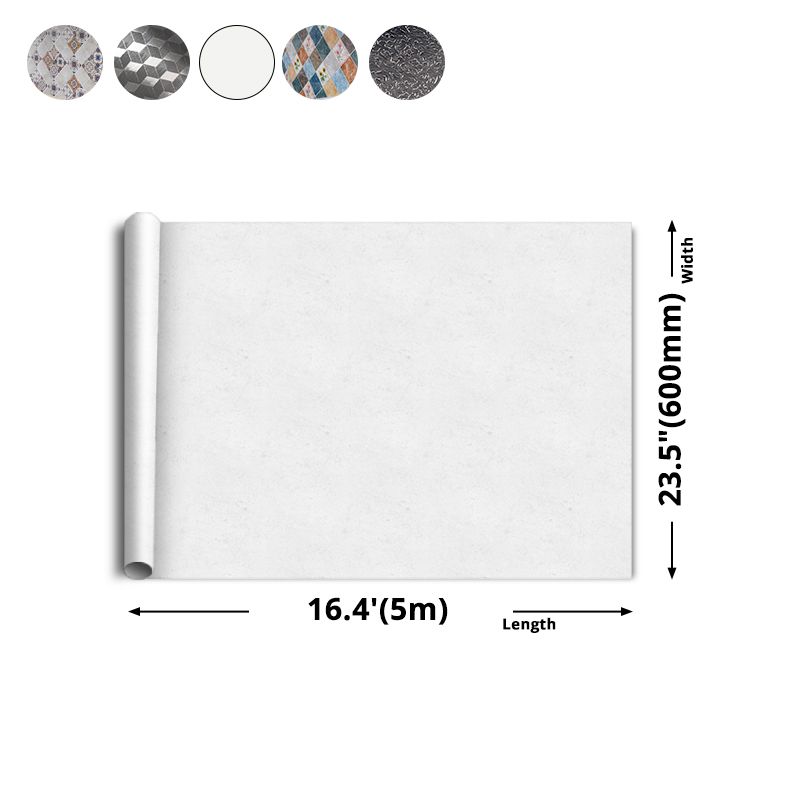 Modern Peel and Stick Backsplash Tile PVC Wallpaper for Floor and Wall