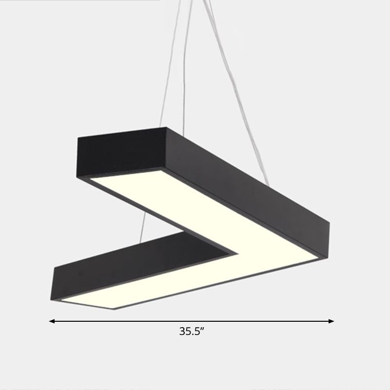 Plafond en forme de V Métal Light Light Light Simplicité LED LED FLUMER POUR RAPHER