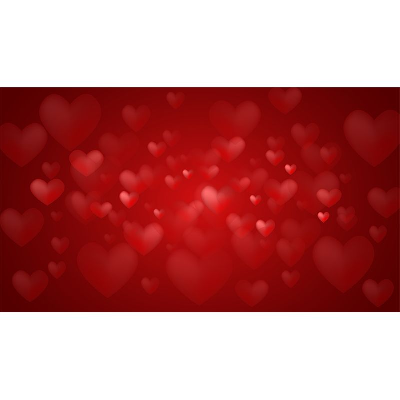 Heart-shaped Geometry Mural Mildew Resistant Wall Covering for Home Decor