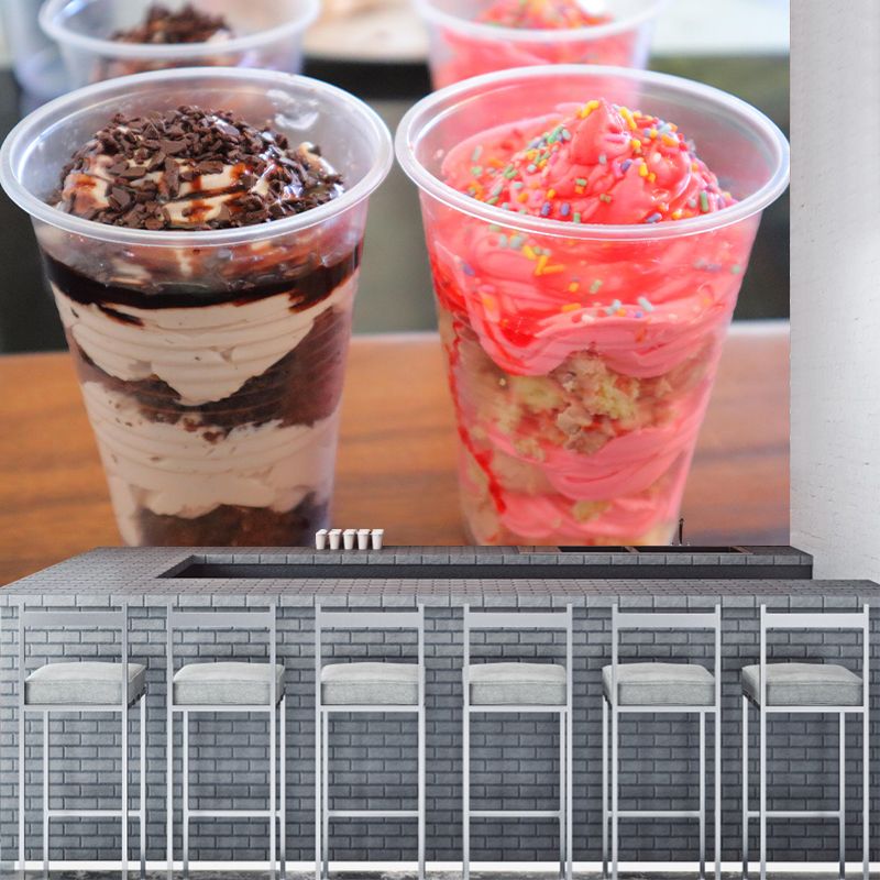 Customized Ice Cream Dessert Mural Modern Style Wall Covering for Cream Shop