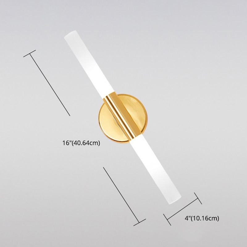 Simplicité moderne mural tubulaire éclairage en verre blanc lampe murale murale pour chambre à coucher