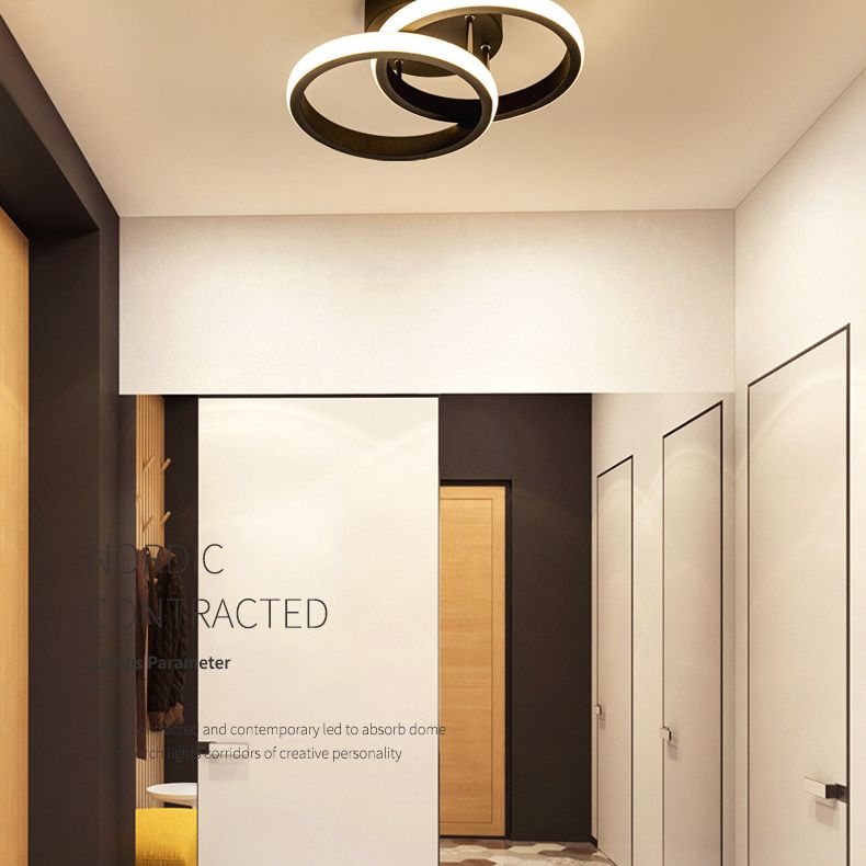 Led Semi Flush Ceiling Lights Contemporary Minimalism Acrylic Ceiling Light Fixtures for Hallway