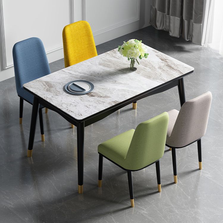 Mesa de comedor estándar superior de piedra sinterizada industrial Mesa de comedor rectangular para cocina