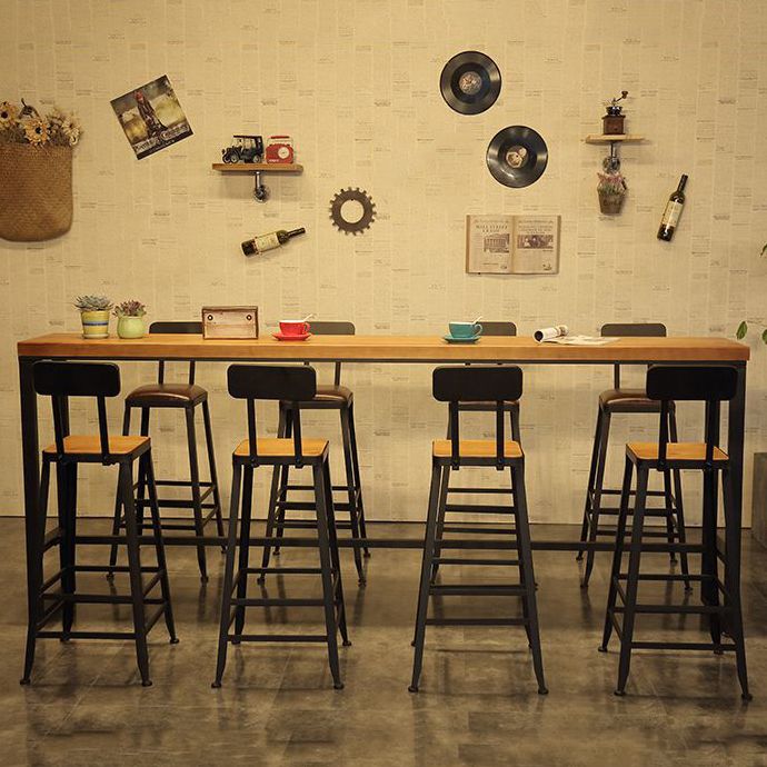 Contemporary Style Metal Bar-stool PU Leather Counter Bar Stool for Kitchen