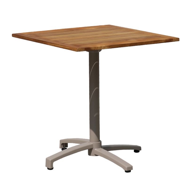 Modern Outdoor Patio Table UV Resistant Dining Table with Metal Frame