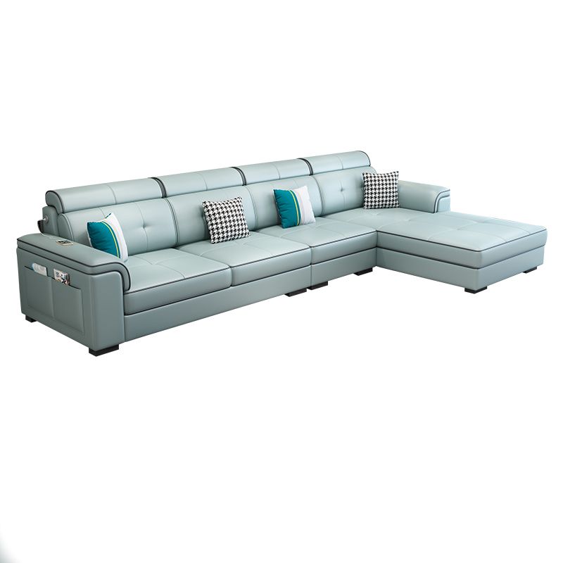 133.07" L x 70.86" W x 35.43" H Pillow Top Arm Sectional with Pillowed Back Cushions