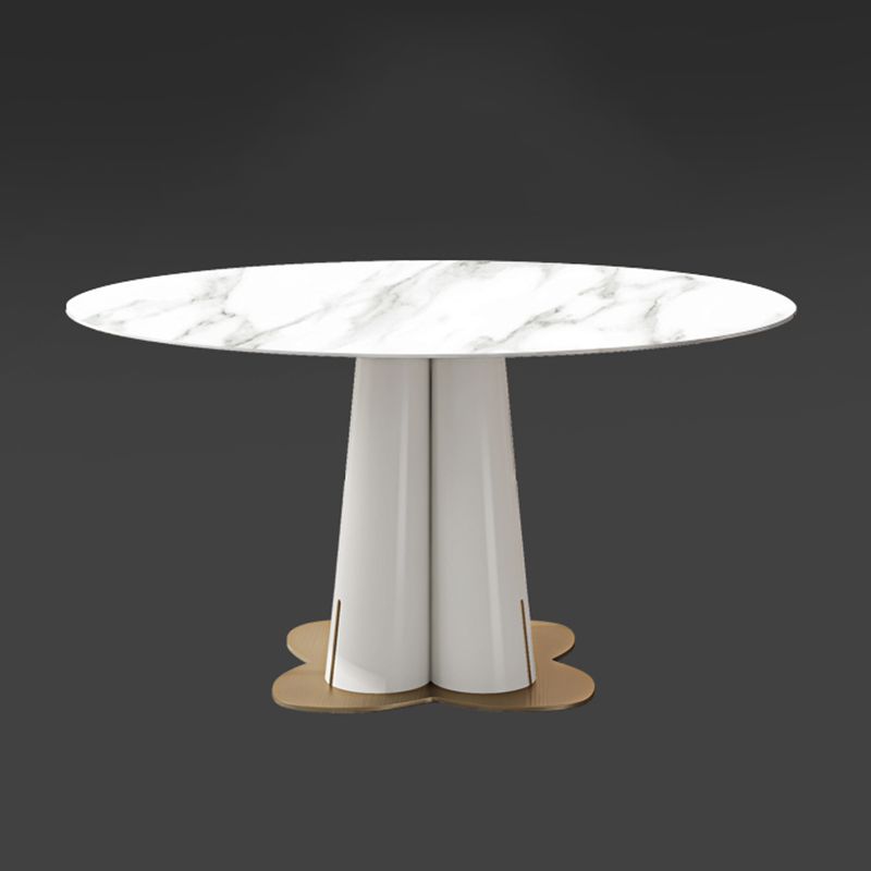 Modern Style Sintered Stone Dining Set Round 1/3/4/5/7 Pieces Dining Set for Home Use