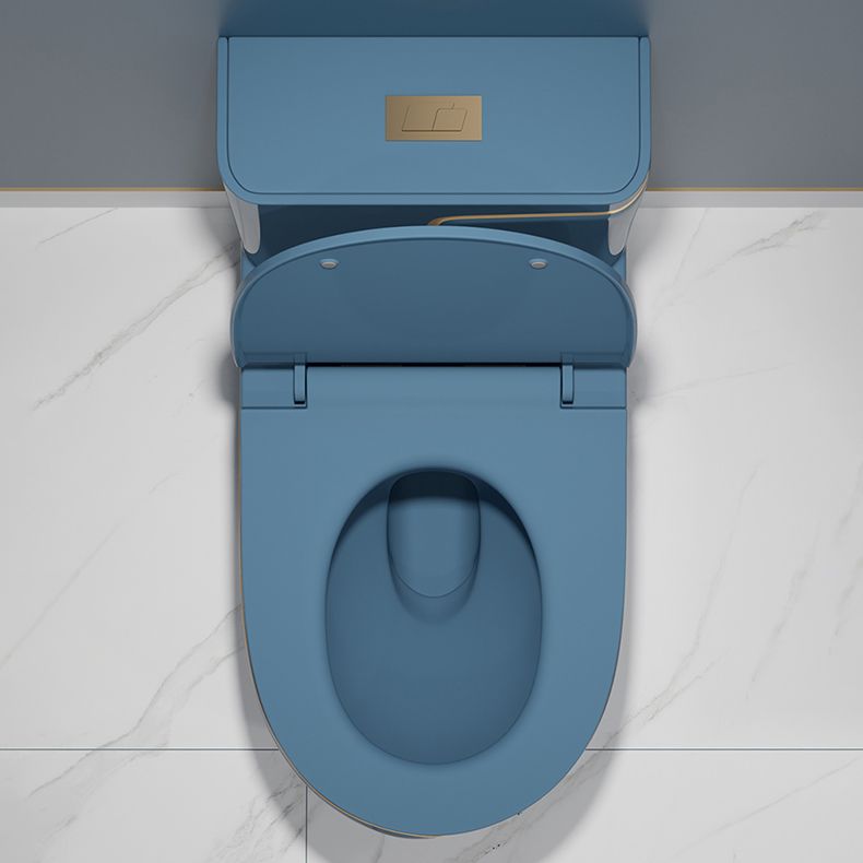 One-Piece Flush Toilet Floor Mount Traditional Toilet with Slow Close Seat