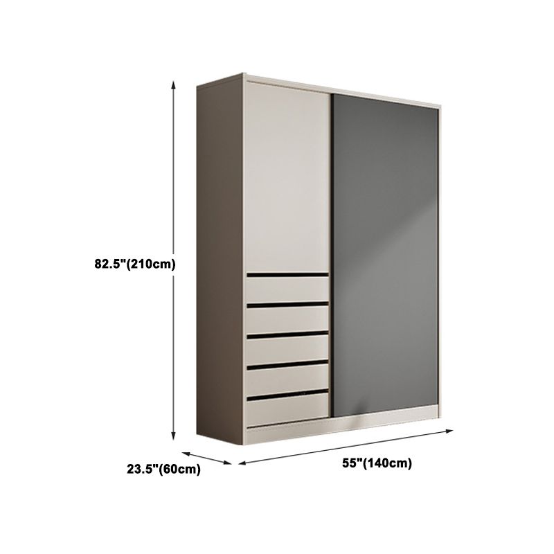 Manufactured Wood Modern Cabinet for Bedroom Sliding Door Storage Cabinet