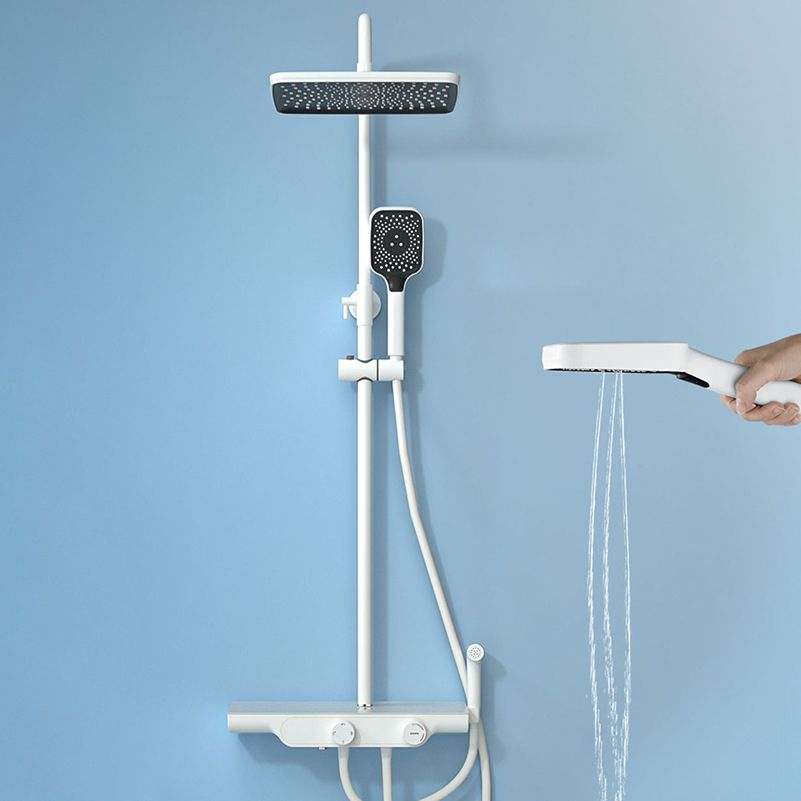 Wall Mounted Shower Head Combo Contemporary Metal Shower System