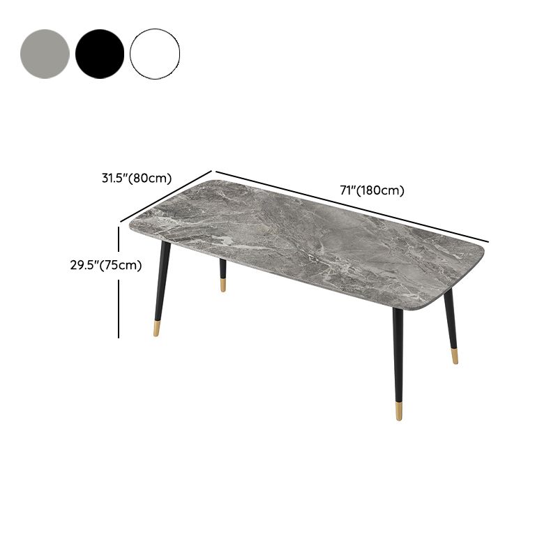 Scandinavian 1/2/5/7 Pieces Furniture Rectangle Stone Dining Table Set for Home