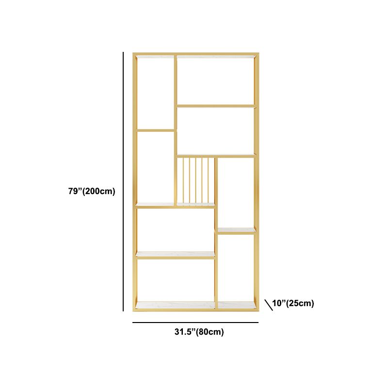 Open Metal and Wood Book Shelf Etagere Shelf Bookcase for Office