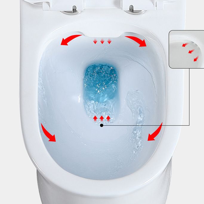 One-Piece Toilet Flush Toilet Floor Mounted UF Siphon Jet Toilet Bowl