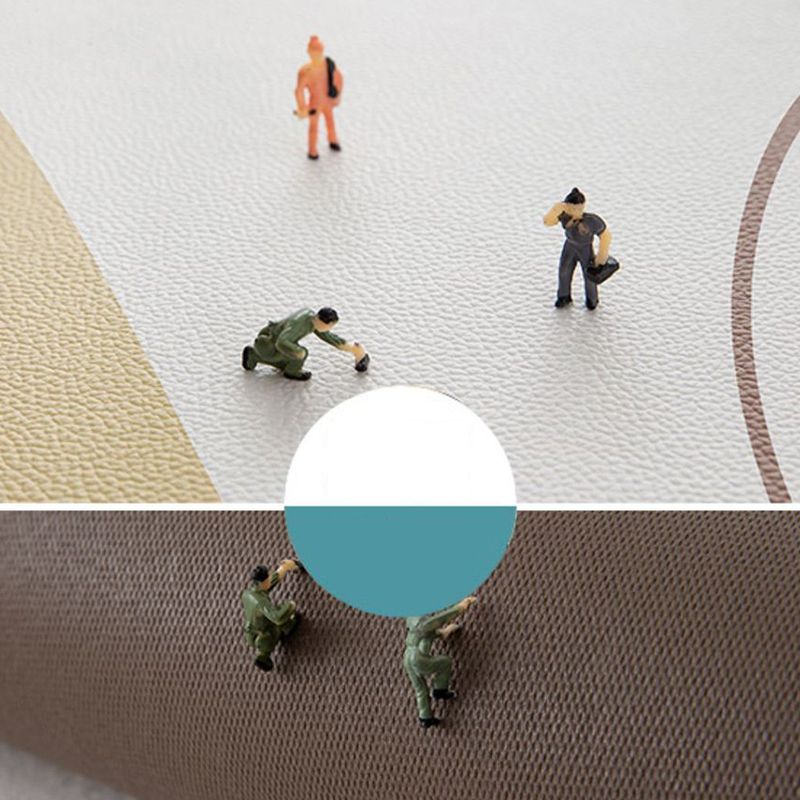 Beige Color Piece Indoor Rug PVC Modern Rug Non-Slip Backing Rug for Home Decor