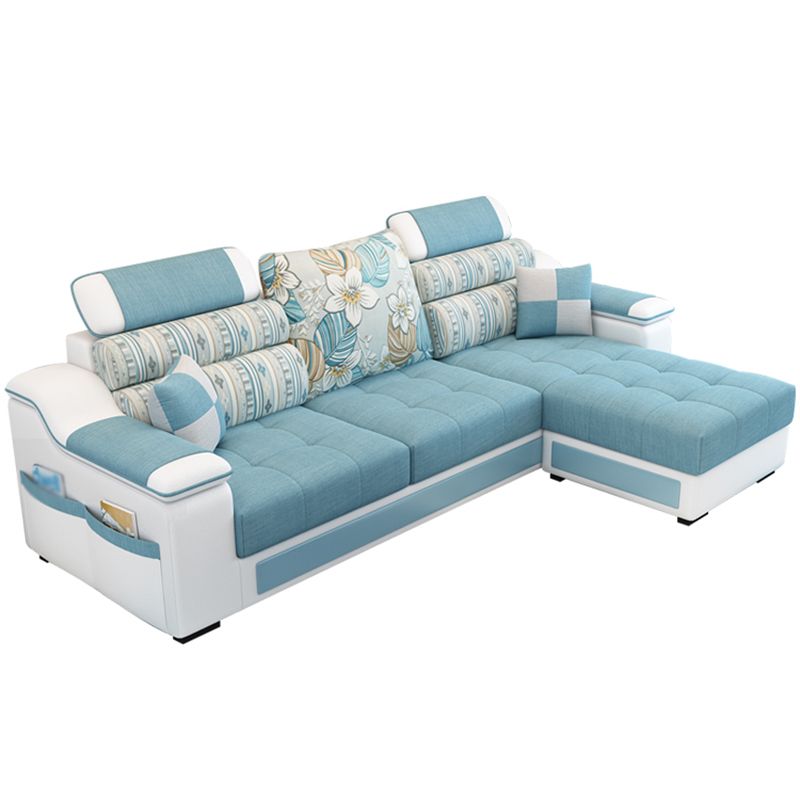 82.68"W √ó 57.09"D √ó35.43"H Sloped Arms Sectionals with Slipcovers and Storage