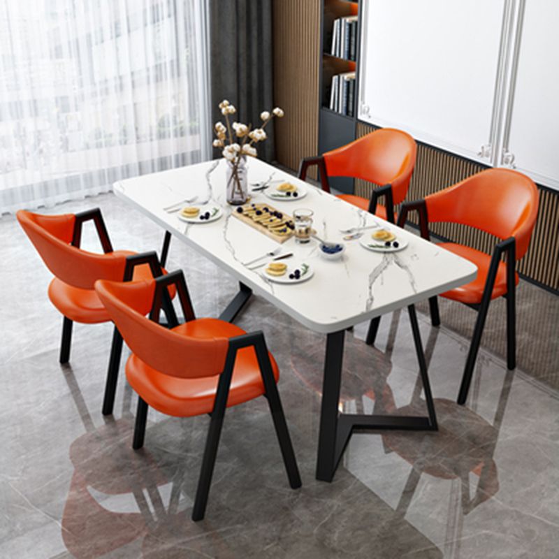 Modern Wood Dining Table Set 5 Pcs Dining Room Furniture Set