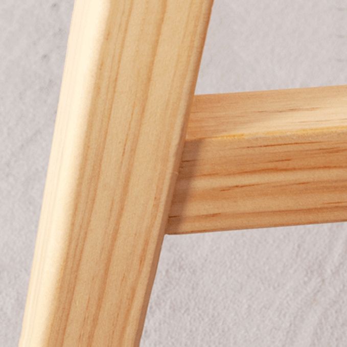 Modern Armless Backrest Counter Stool Wood Cafe Bar Stool with Seat and Pedal