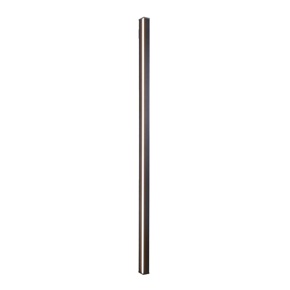 Metal Linear Shape Wall Light Modern 1 Light Wall Mount Fixtures in Black